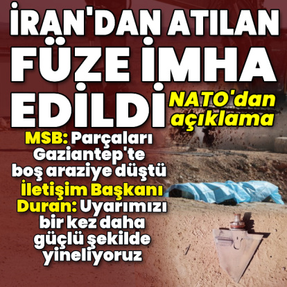 MSB: İran'dan atılan füze imha edildi