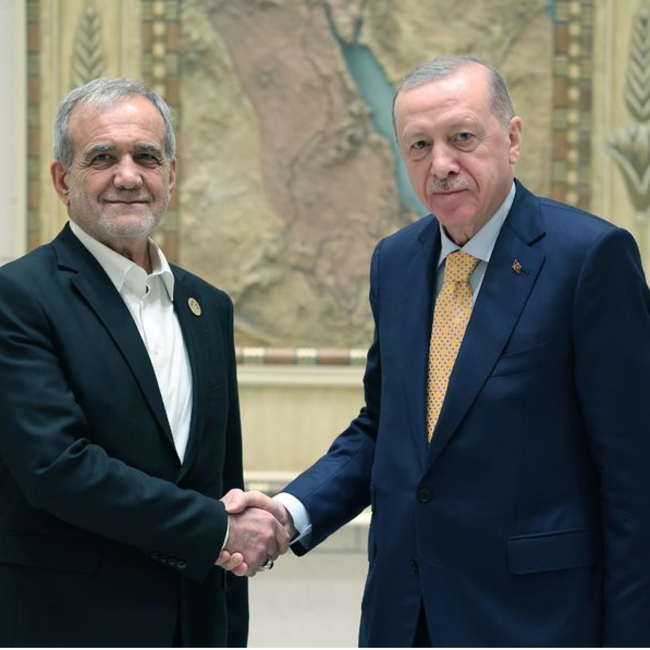 Cumhurbaşkanı Erdoğan, Pezeşkiyan ile görüştü