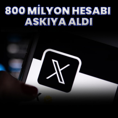X, bir yılda 800 milyon hesabı askıya aldı
