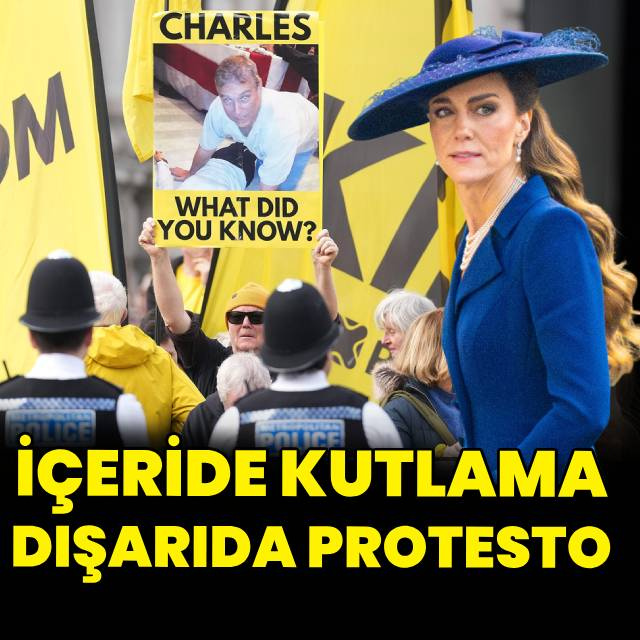 İçeride kutlama, dışarıda protesto