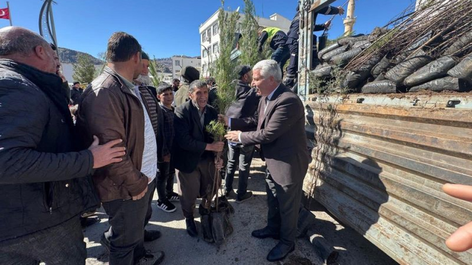 Çermik'te çiftçilere 10 bin adet fidan