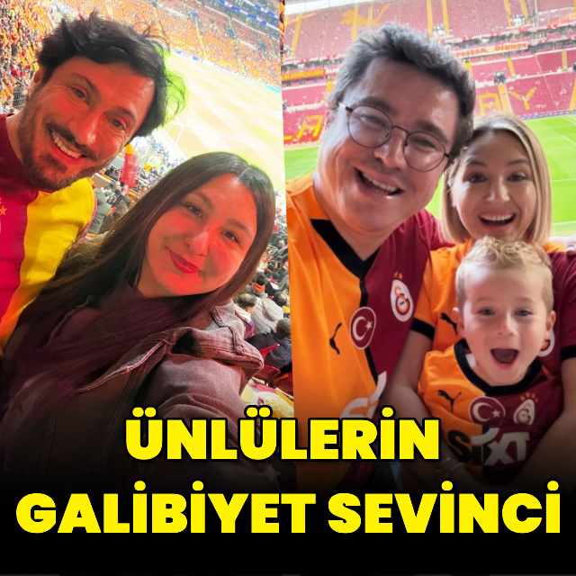 Ünlülerin galibiyet sevinci