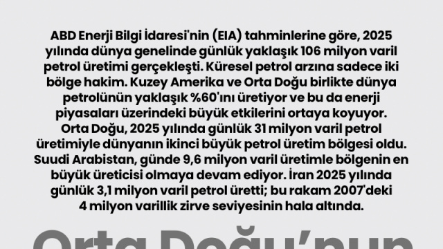 Orta Doğu'nun devasa petrol üretimi