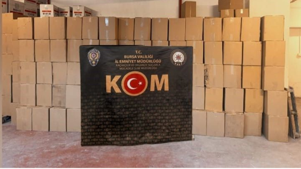 3 milyon kaçak makaron ele geçirildi