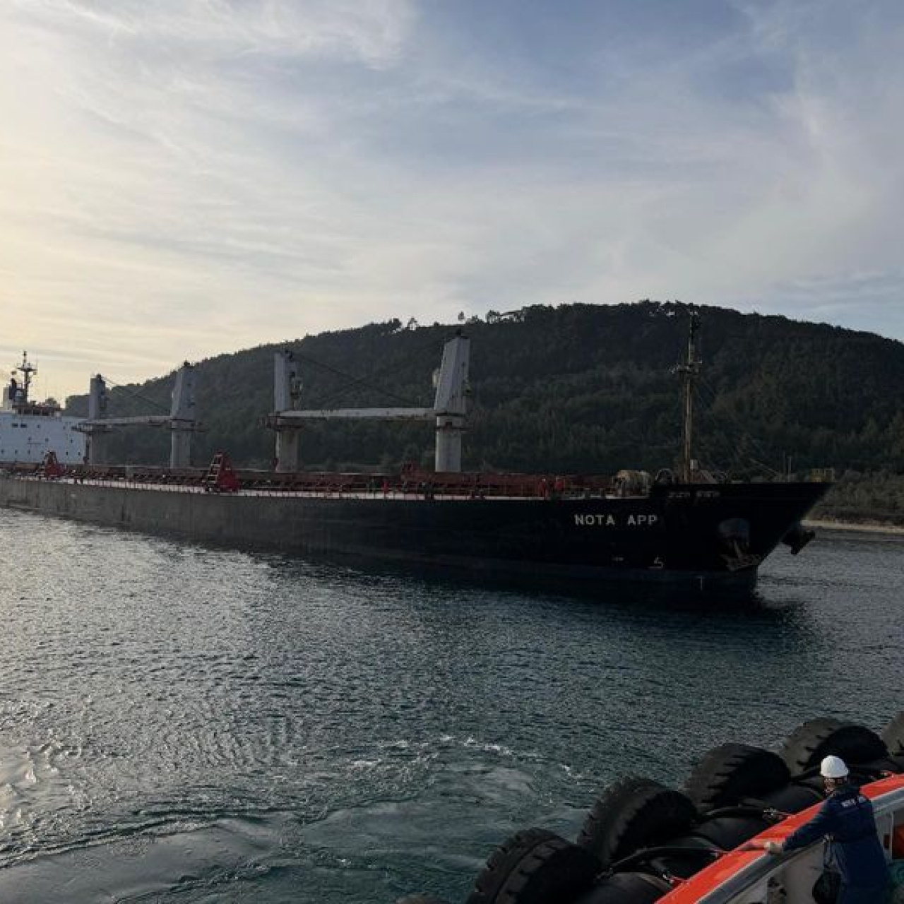 Çanakkale Boğazı'nda gemi karaya oturdu