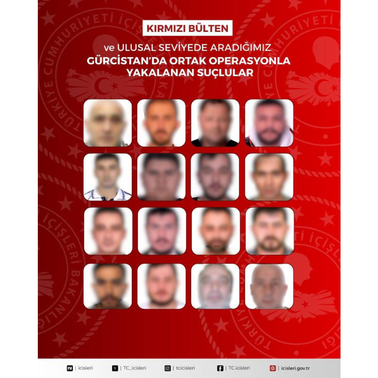 16 suçlu Gürcistan'da yakalandı