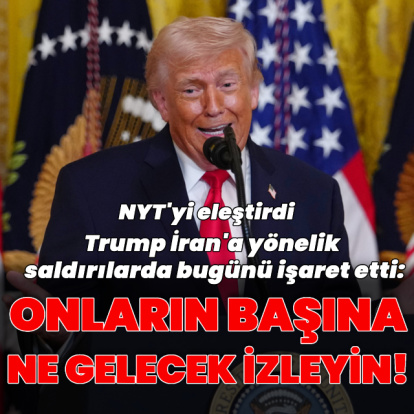 Trump'tan İran'a: Bugün onların başına ne gelecek izleyin