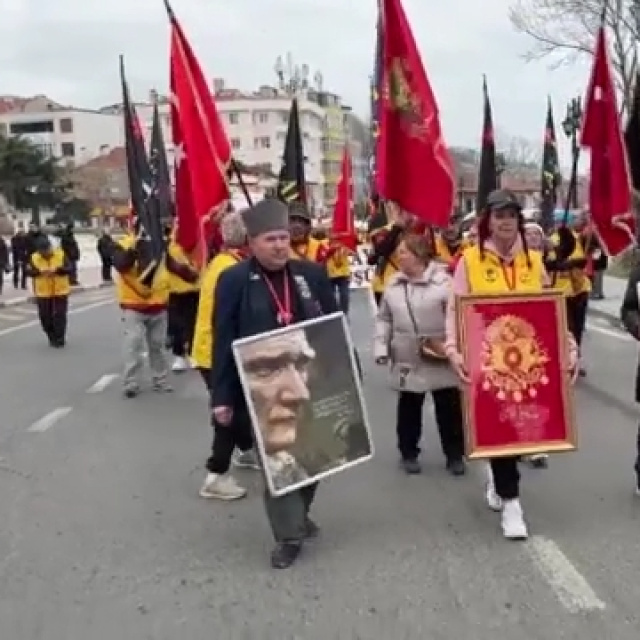 57 gönüllü 57. Alay'ın izinde Çanakkale'ye uğurlandı