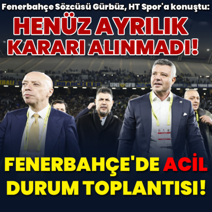 Fenerbahçe acil durum toplantısı!