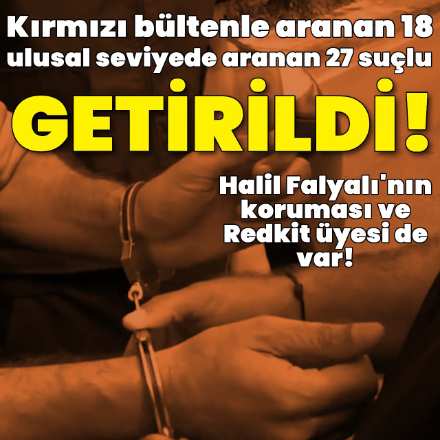 45 suçlu Türkiye'ye getirildi