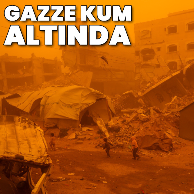 Gazze'de kum fırtınası