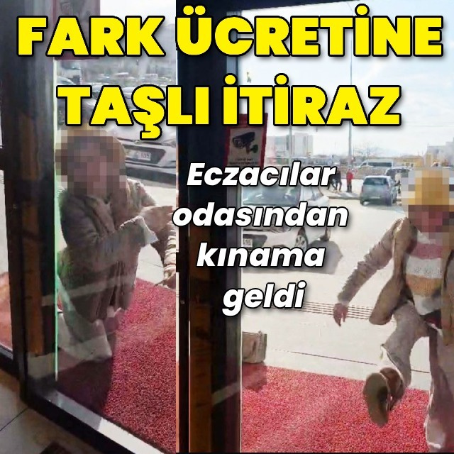 Fark ücreti çıkınca eczaneye saldırdı