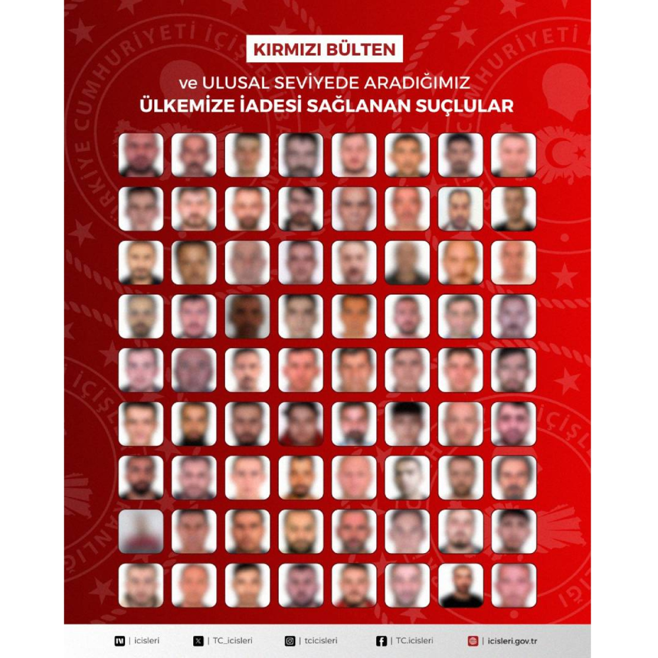 72 suçlu Türkiye'ye getirildi