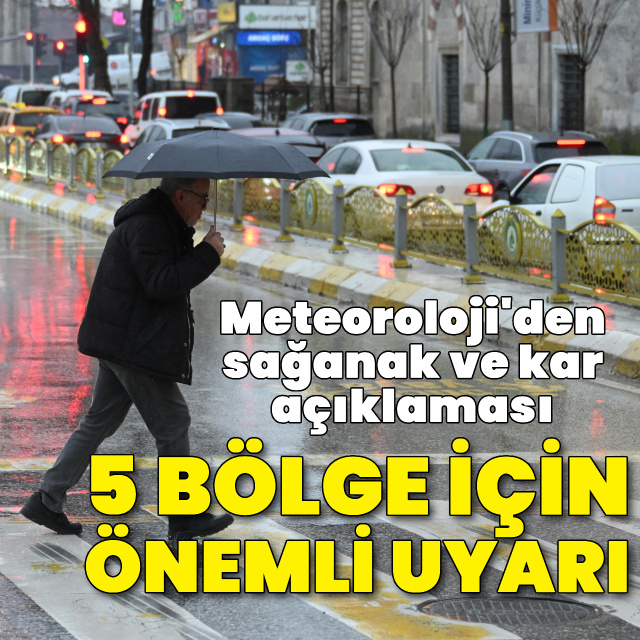 Sağanak yağmur ve kar var