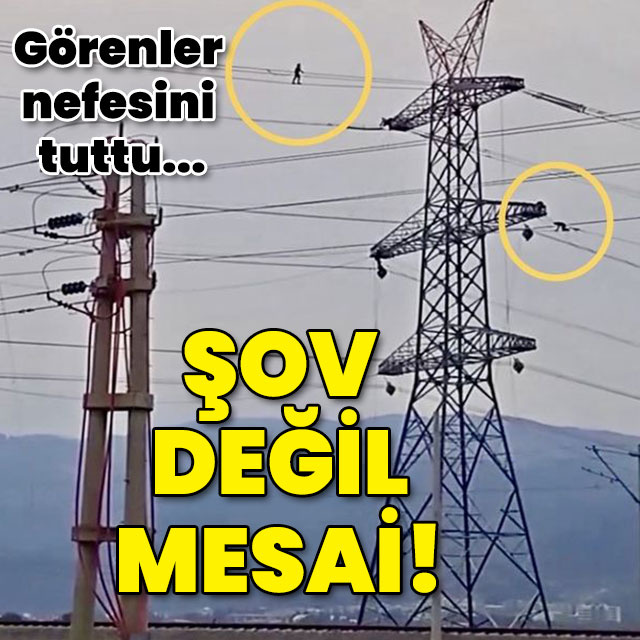 Görenler nefesini tuttu... Şov değil mesai!