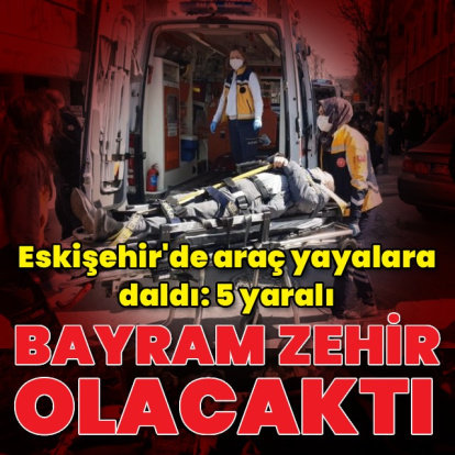 Araç yayalara daldı: 5 yaralı