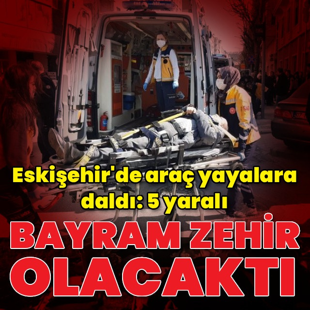 Araç yayalara daldı: 5 yaralı