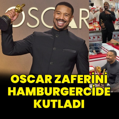 Oscar kutlamasını hamburgercide yaptı