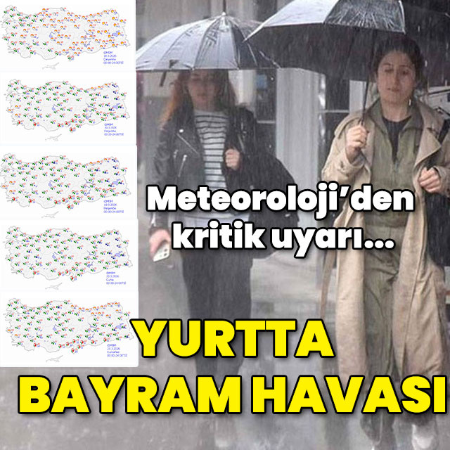Meteoroloji'den kritik uyarı... İşte yurt genelinde bayram havası!