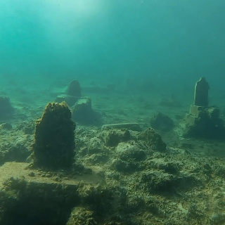 Su altındaki 2 bin 400 yıllık tarih görüntülendi