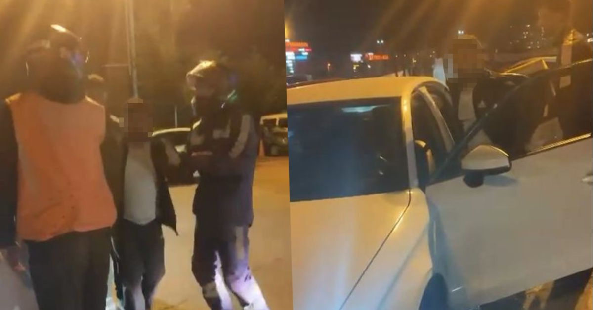 Kuryeyi darp edip ayağını ezdi!