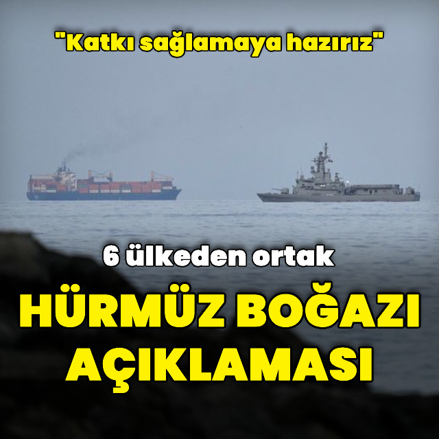 6 ülkeden Hürmüz'e dair ortak açıklama