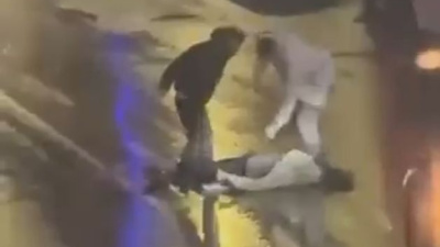 Cadde ortasında darp!