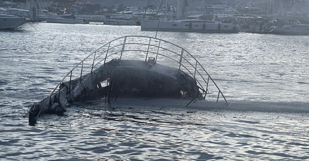 Bodrum'da Marinada Teknelere Yangın! 7 Tekne Batı