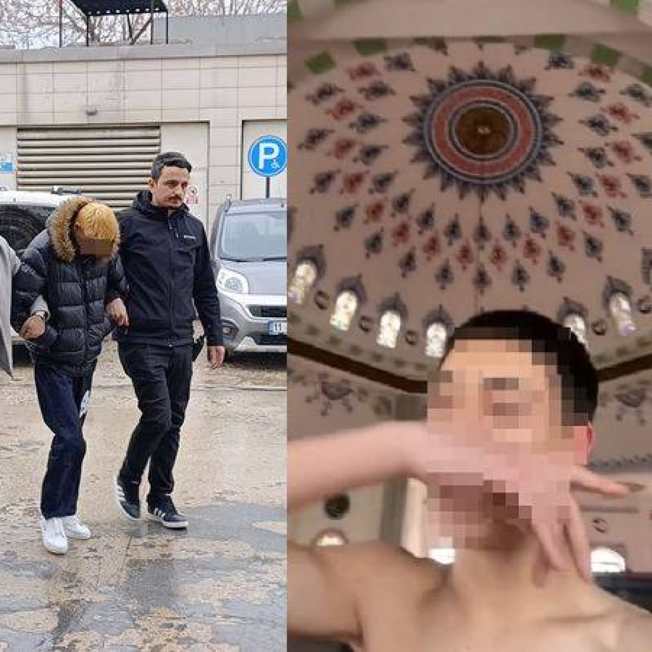 Camide çıplak çekim skandalına tutuklama