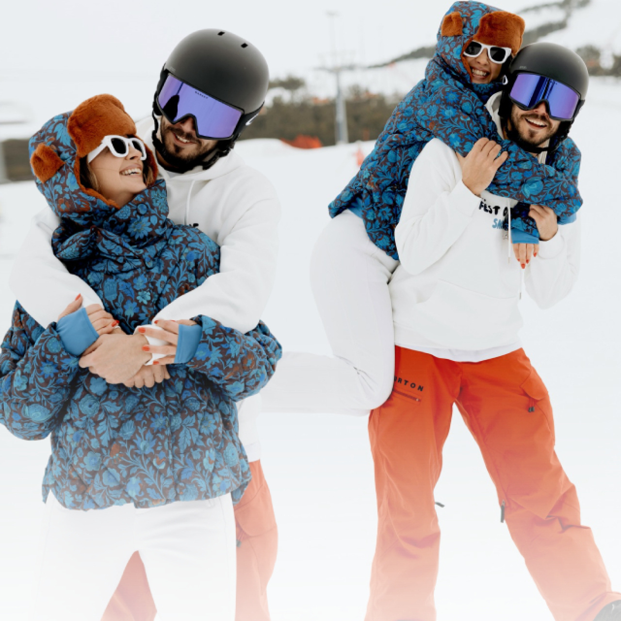 Aşıklar kar tatilinde