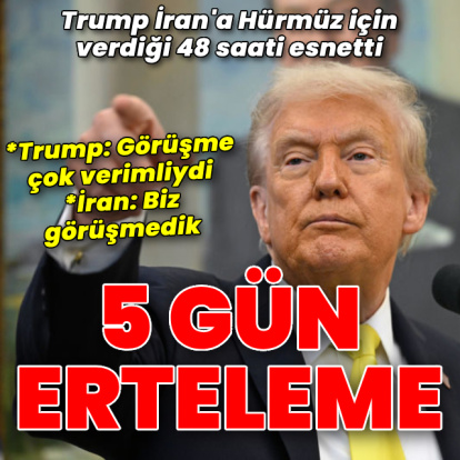 Trump: İran'ın enerji tesislerine saldırıyı 5 gün erteledik