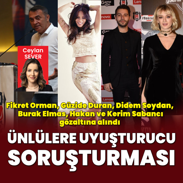 Ünlülere uyuşturucu soruşturmasında flaş gözaltılar