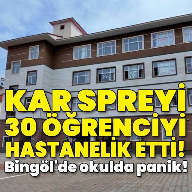 Kar spreyi 30 öğrenciyi hastanelik etti!