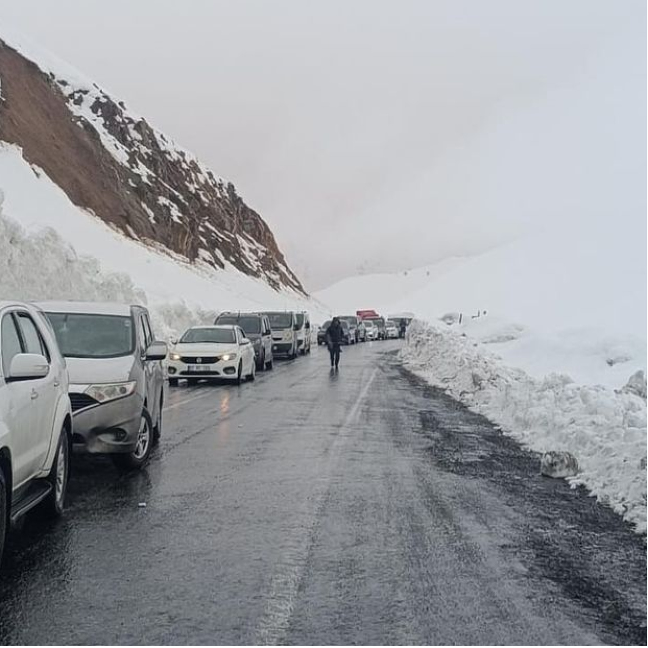 Şırnak-Hakkari kara yoluna çığ düştü