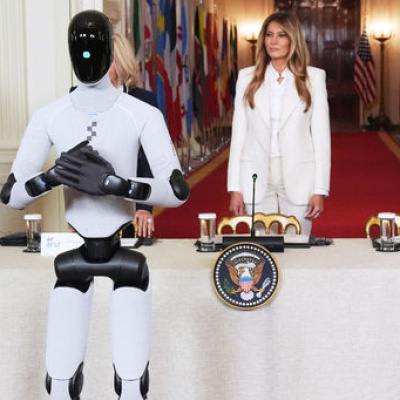 Melania Trump etkinliğe robotla katıldı