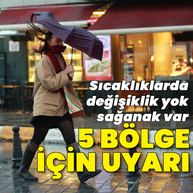 Sağanak yağmur uyarısı! 5 bölge için alarm