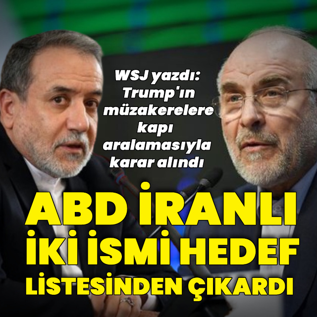 WSJ: ABD iki İranlı ismi hedef listesinden çıkardı