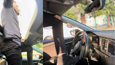 Ayağıyla aracı sürdü: Yanlış, farkındayım!