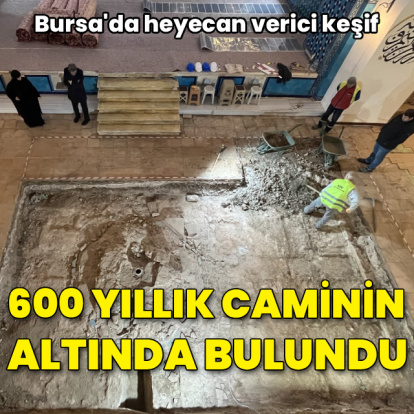Bursa'da 600 yıllık caminin altında bulundu