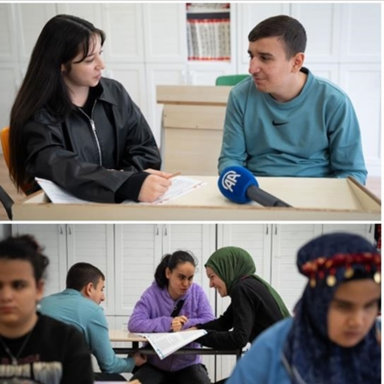 Görme engelli lise öğrencileri, akranlarının sesiyle sınavlara hazırlanıyor