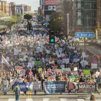 ABD'de "Krallara Hayır" protestoları düzenlendi