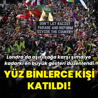 Londra'da aşırı sağa karşı şimdiye kadarki en büyük gösteri!
