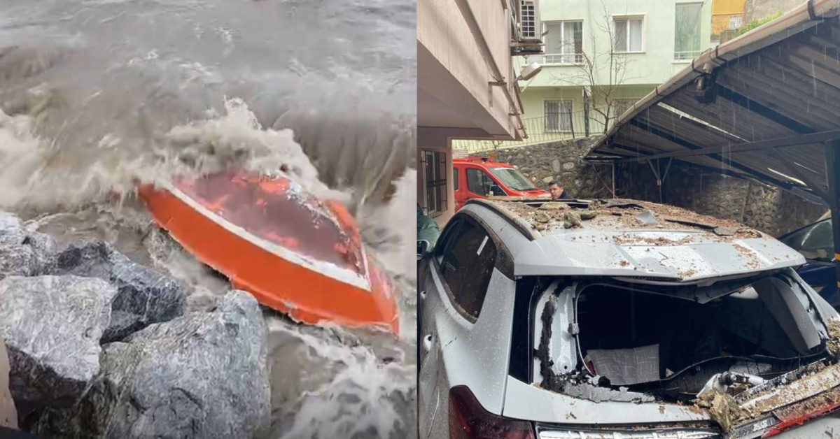 Bursa'da Lodos ve Yağış, Teknelere ve Apartlara Hasar