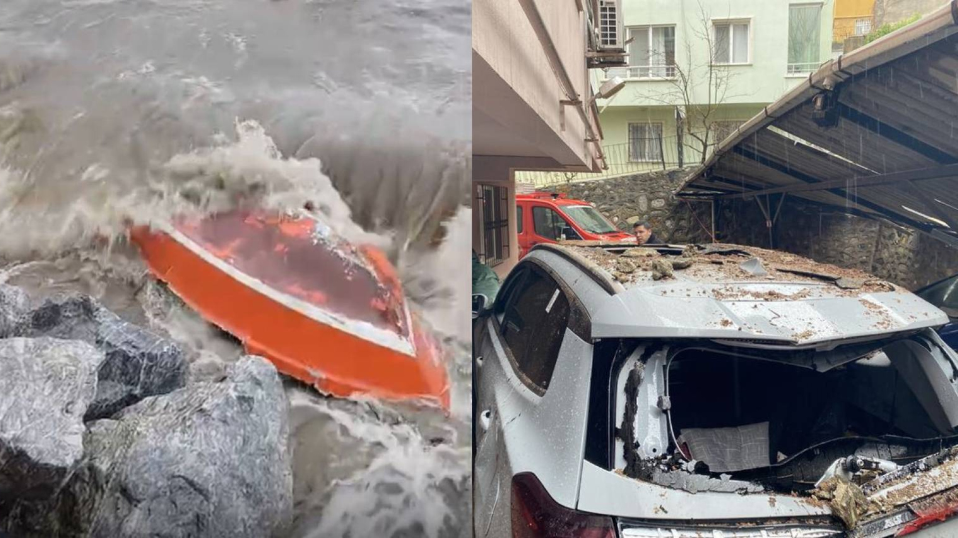 Bursa'da Şiddetli Lodos Felaketi: Tekneler Battı, İstinat Duvarı Çöktü