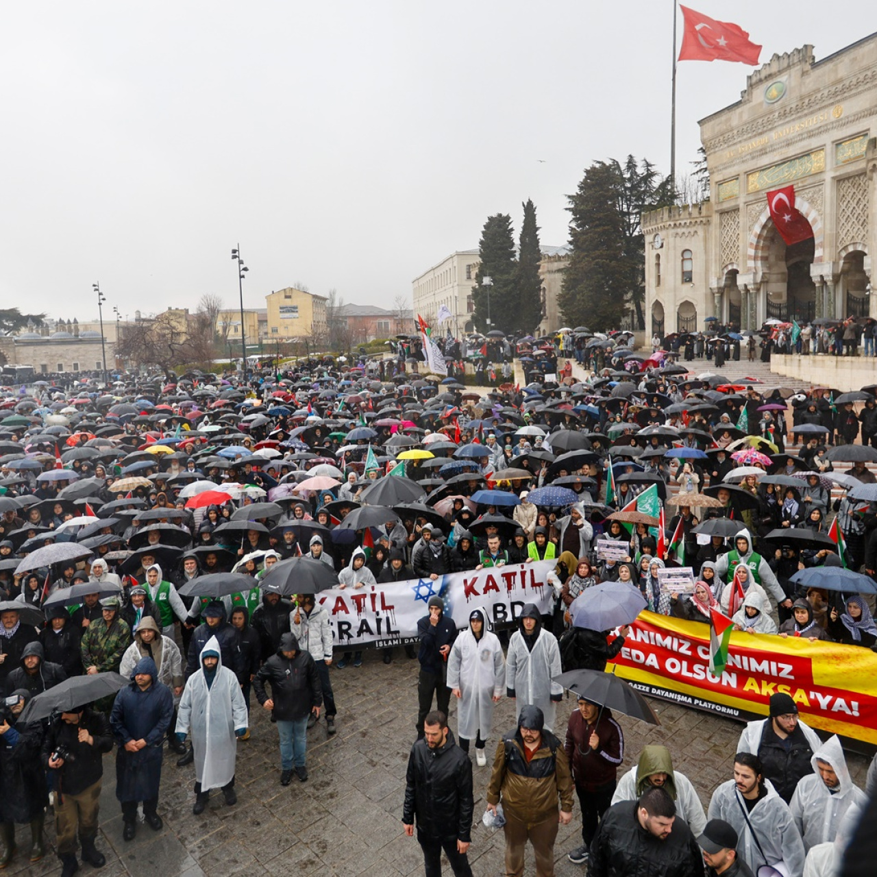 İstanbul'da İsrail ve ABD'ye protesto