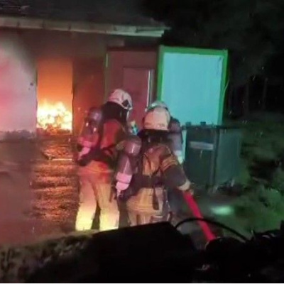 Tıbbi atık deposunda korkutan yangın