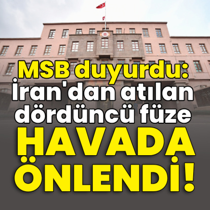 İran'dan atılan 4.füze havada önlendi!