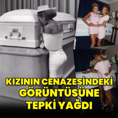 Cenazedeki görüntüsüne tepki yağdı