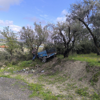 Zeytinliğe uçan patpatın sürücüsü öldü