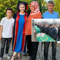 Anne, baba ve 2 çocuk... 4 tabut yan yana!